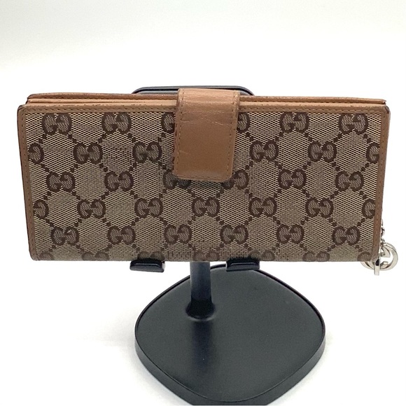 Gucci Handbags - GUCCI Long Wallet with G Charm GG Canvas Leather in Beige